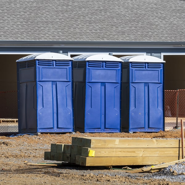 how often are the porta potties cleaned and serviced during a rental period in Highland Park